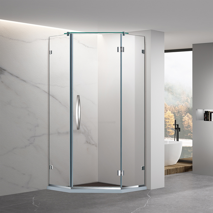 Unique Design Wholesale Square Simple Frameless Pivot Shower Enclosure