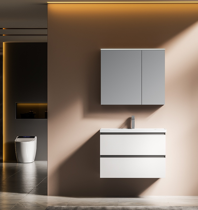 Waterproof All Aluminum Bathroom Vanity Unit Lcx6207A with Mirror Cabinet and Ceramic Sink