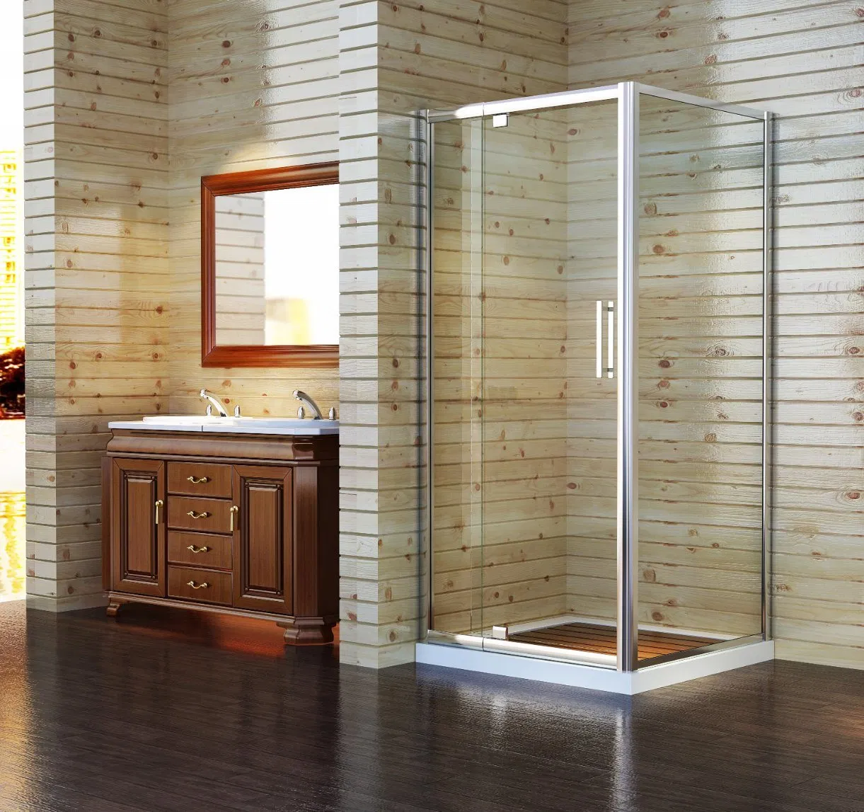 Shower Room Glass Doors Tempered Glass Shower Screen Shower Enclosure Frame and Frameless