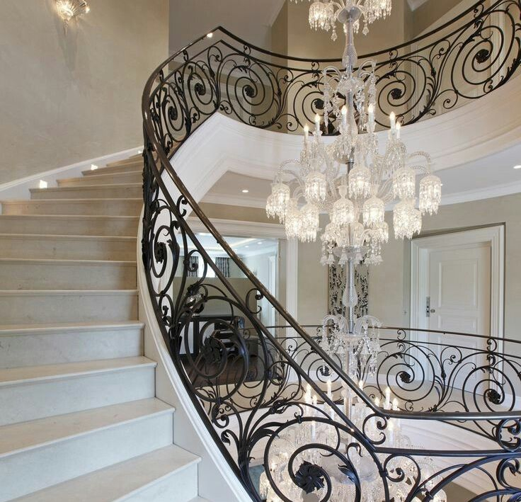 Modern Wrought Iron Artistic Pattern Staircase for Villas DIY Installation Stainless Steel Railings for Deck Flooring Railings