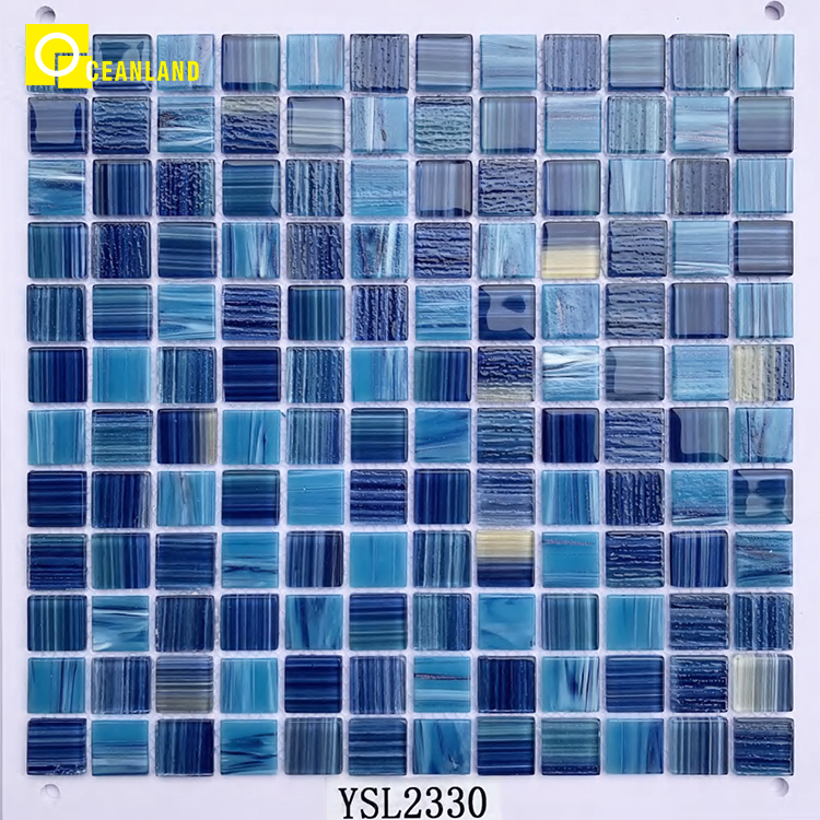 Wholesale Kitchen Subway Wall Decor 304X304 Waterproof Glass Pool Crystal Mosaic Tiles