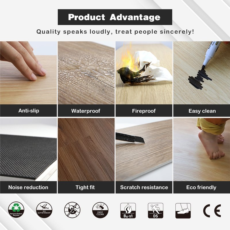 Premium B1 Certified Loose Lay Vinyl Plank Flooring for Easy Installation