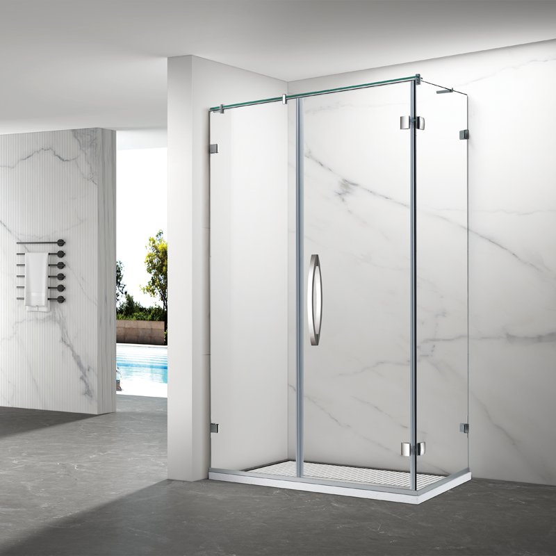 Unique Design Wholesale Square Simple Frameless Pivot Shower Enclosure