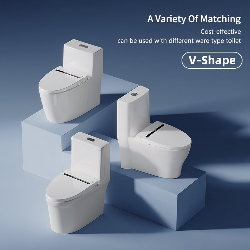Updated Version V Shape Ultra Slim Smart Toilet Cover Auto Washing Cover Electric Lid Intelligent Heated Bidet Toilet Seat