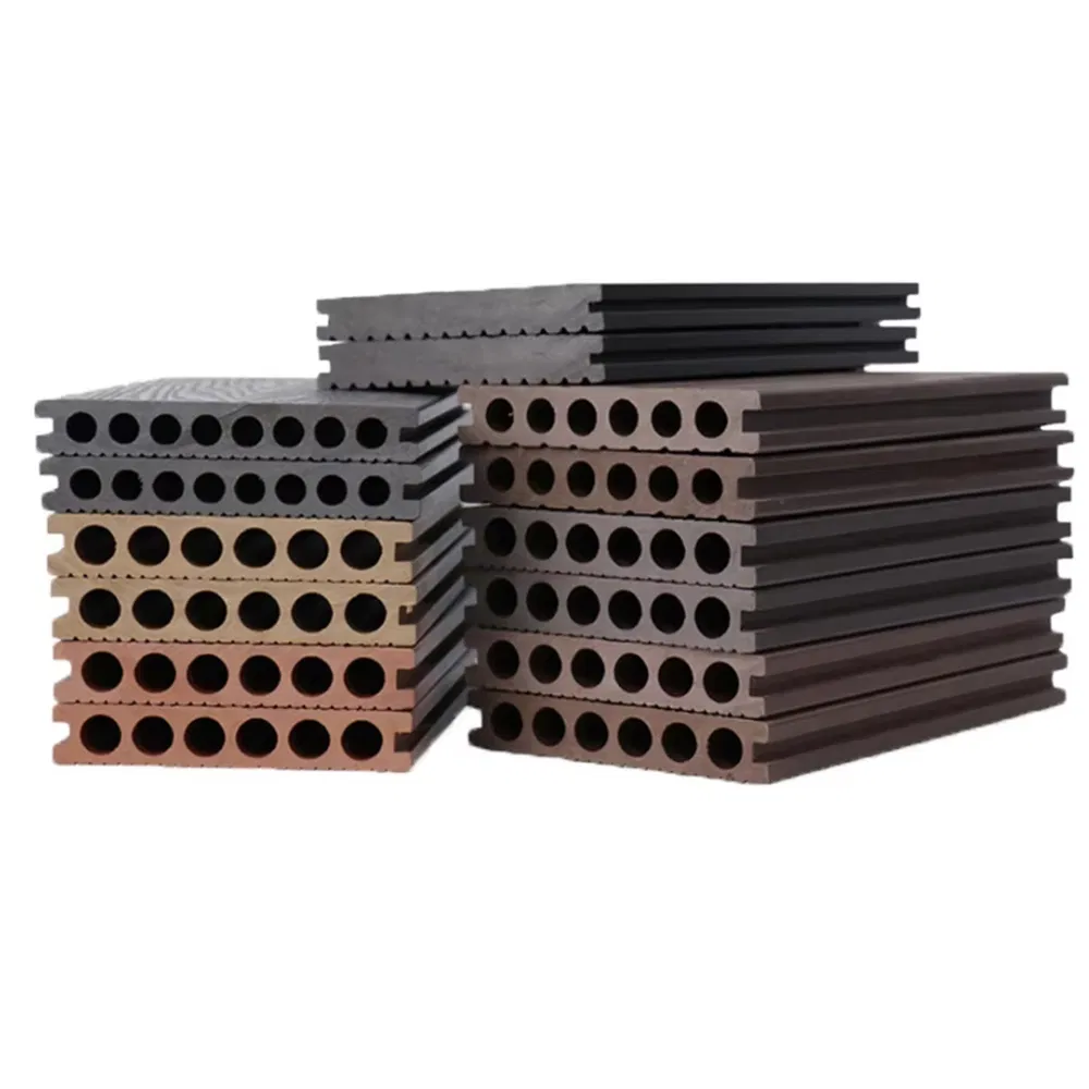 Exterior 3D Embossing Finish Decking Outdoor Flooring WPC Composite Material