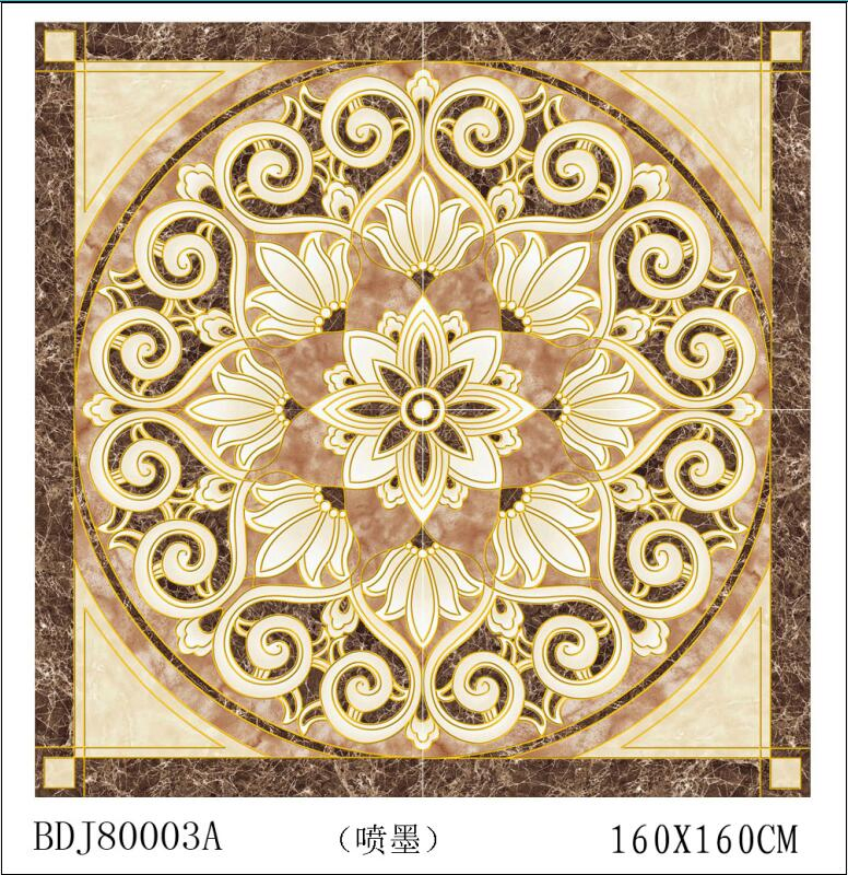 Wall and Floor Ceramic Golden Porcelain Tile Gold-Plated New Arrival Carpet Tile 600*600mm*4PCS in Dubai Project Hot Selling Bathroom Floor Tile
