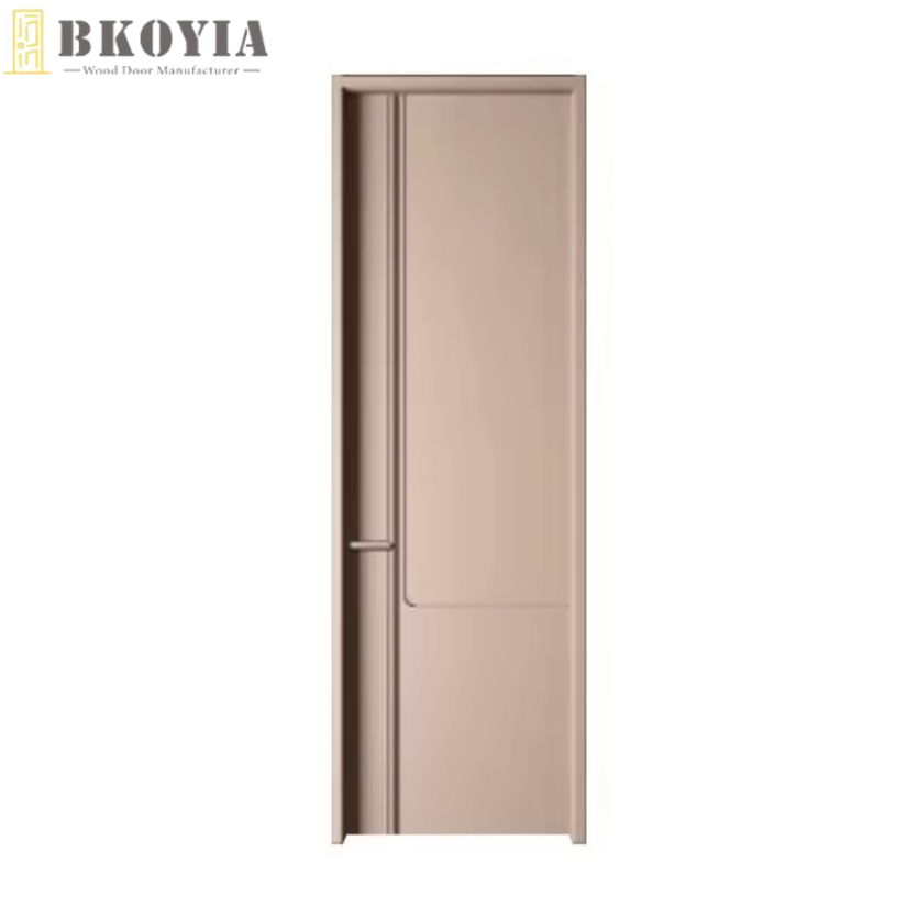 Solid Wood Modern Indoor Residential Interior Doors Waterproof Polished Panel for Bedroom Manual Opening Method