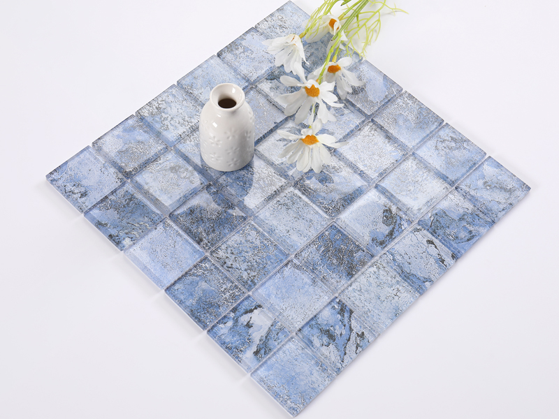 Glass Pool Tile Wholesale Mixed Crystal Glass Mosaic Tile for Swimming Pool Factory Price