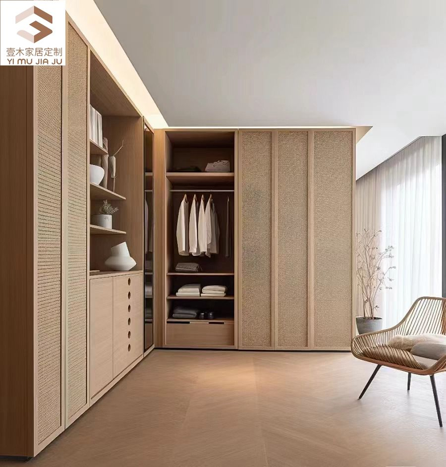 Custom Made Teak Wood Godrej Wholesale Bedroom-Furniture with Drawers Design Home Centre Walk in Corner Linen Closet Modern Plastic MDF Glass Cabinet Wardrobe