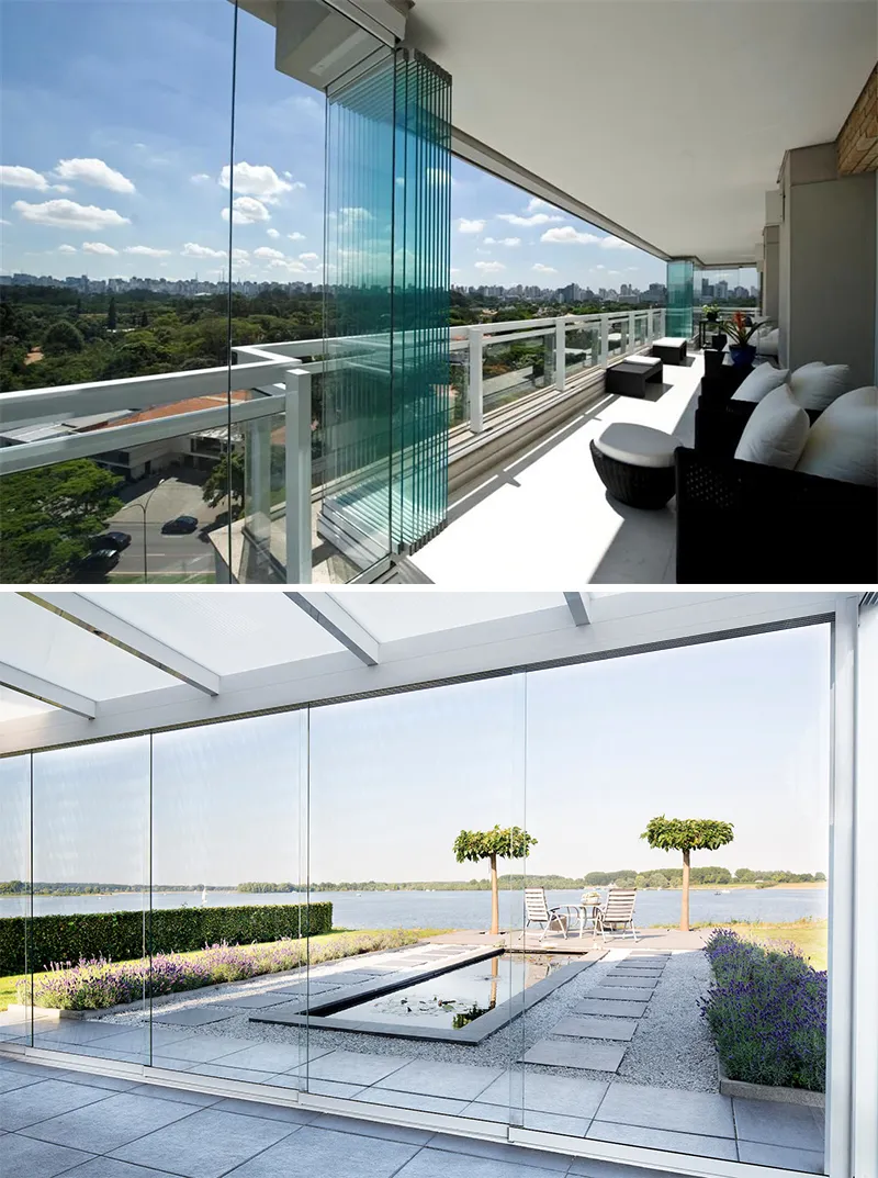 Frameless Folding Door