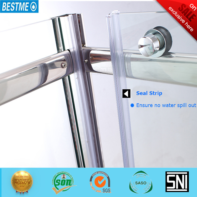 Diamond Shape Frameless Stainless Steel Frame Shower Enclosure Glass (BL-F3501)