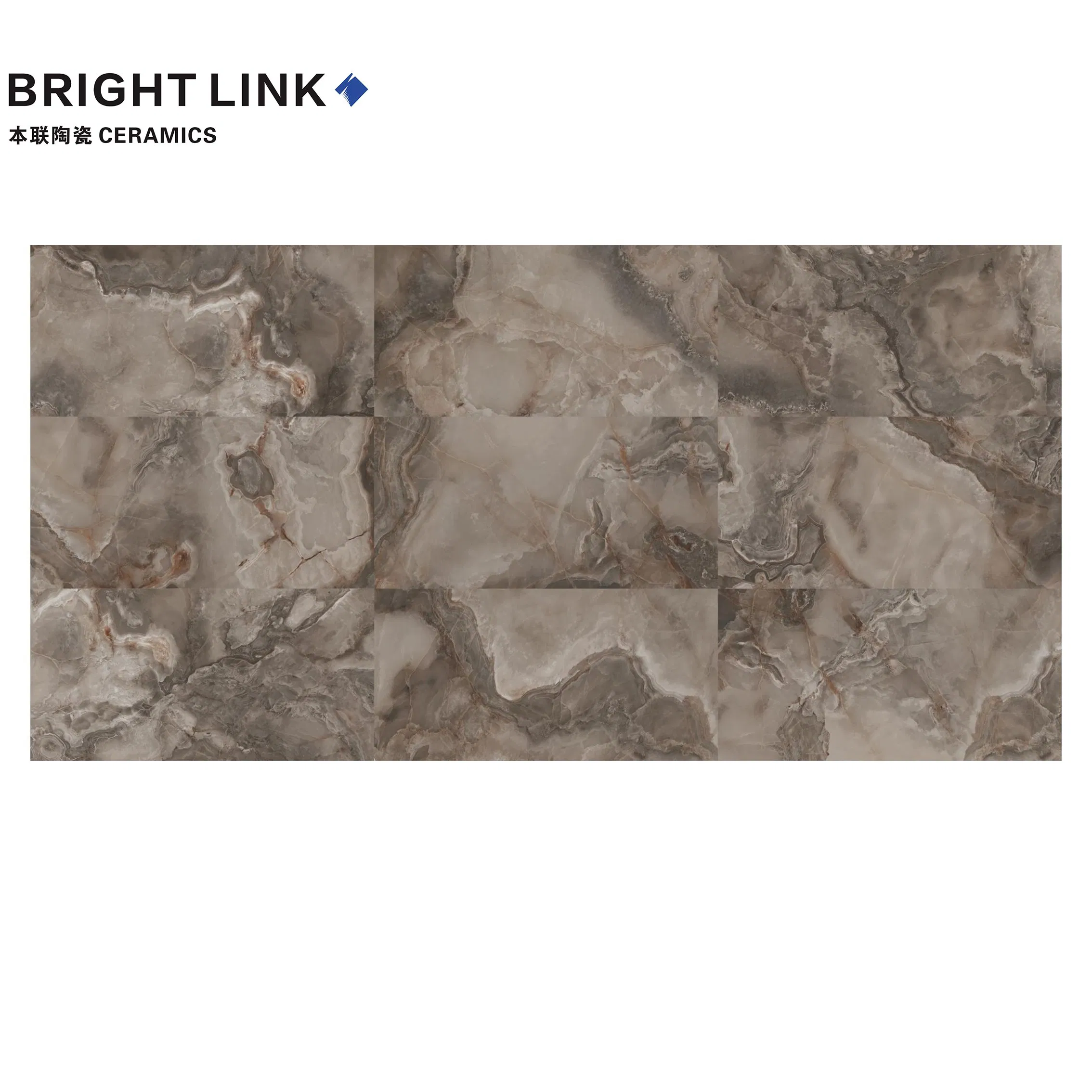 1200X2400mm Brown Luxury Stone 9mm Marble Porcelain Floor Wall Sintered Slab