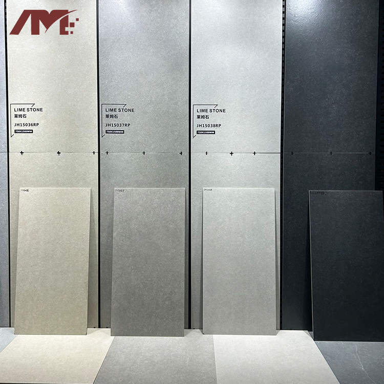 600X1200/750X1500/800X800 Lobby Lime Stone Ceramic Porcelain Rustic Antique Matt Floor Tile Wall