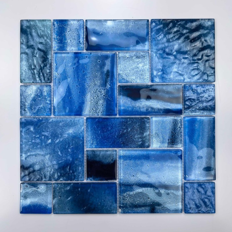 Glass Mosaic Tile, Anti-Fade Ceramic Mosaic for Outdoor Kitchens &amp; Swimming Pool Borders