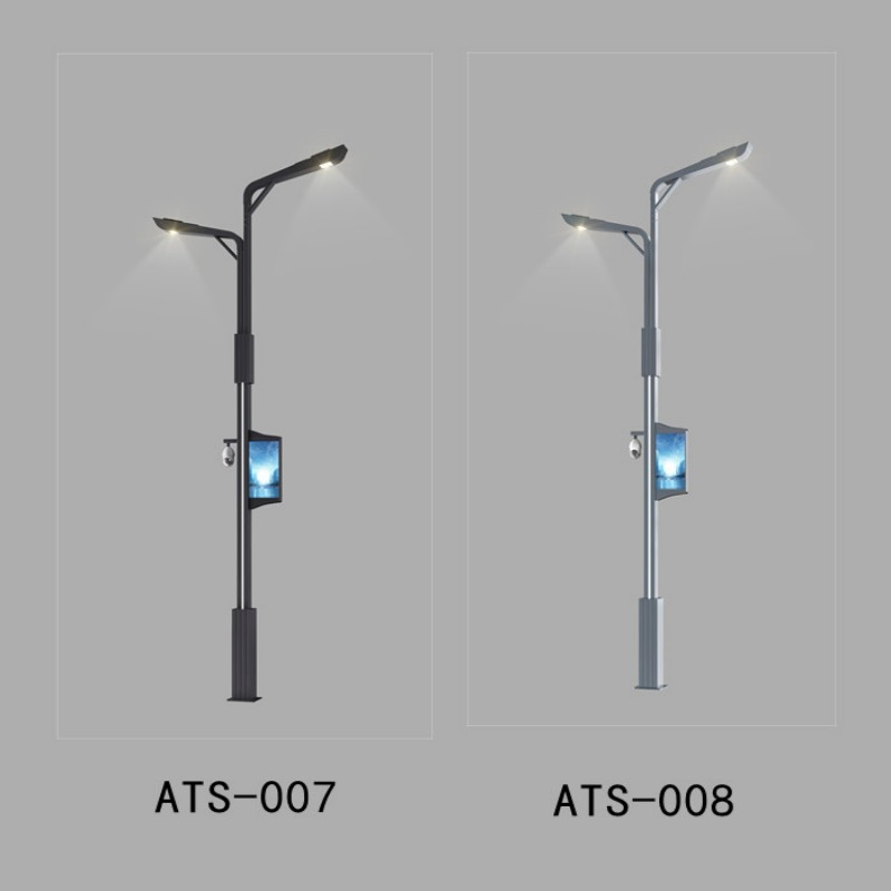 Smart Light Pole Integrated LED Solar Street Light with CCTV Camera WiFi LED Screen