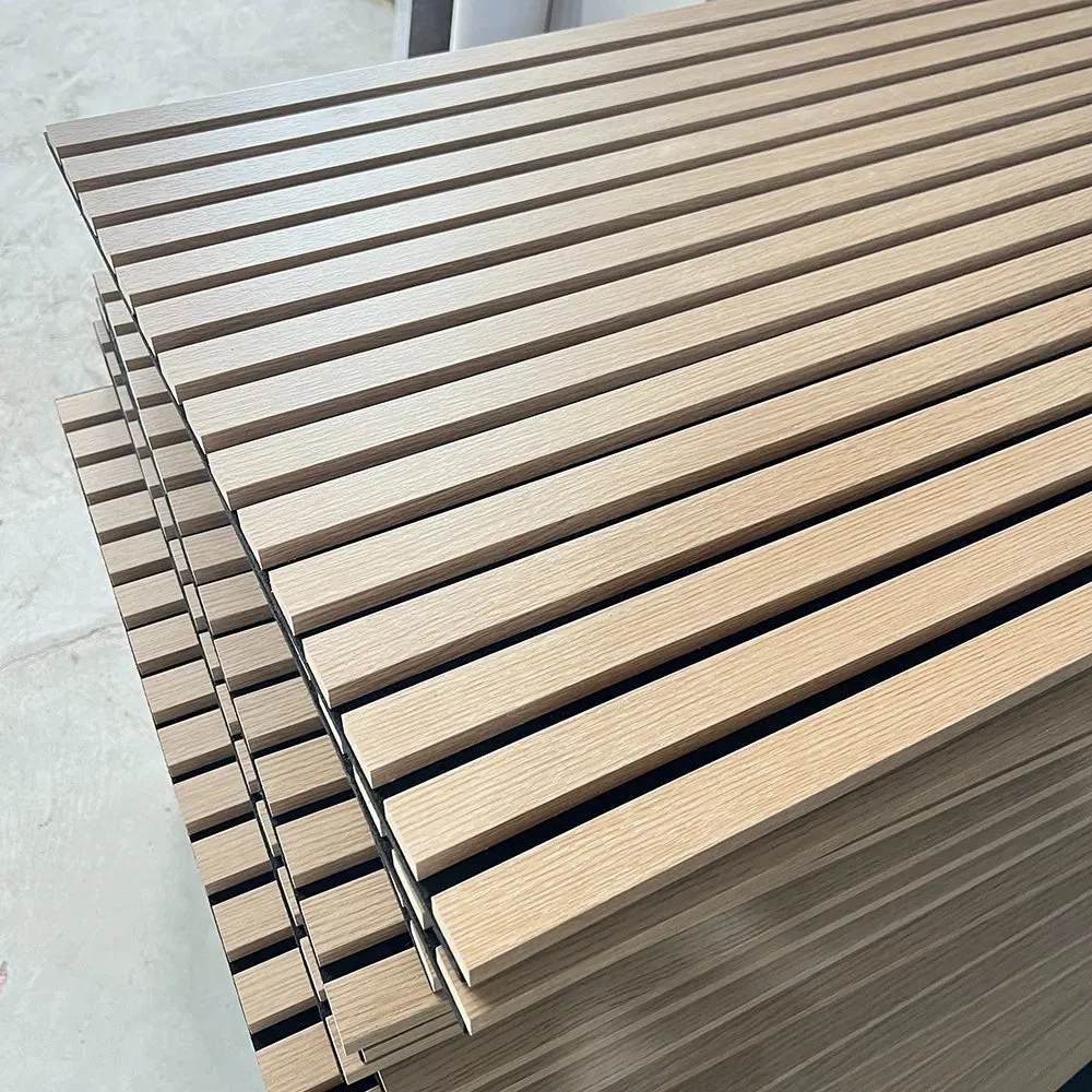 Vigor Wall MDF Polyester Akupanels Slatted Wood Acoustic Panels for Building Material