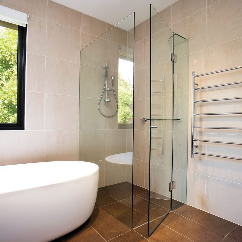 10mm Fully Frameless Shower Screen 900X900X2000mm Tempered Glass Enclosure