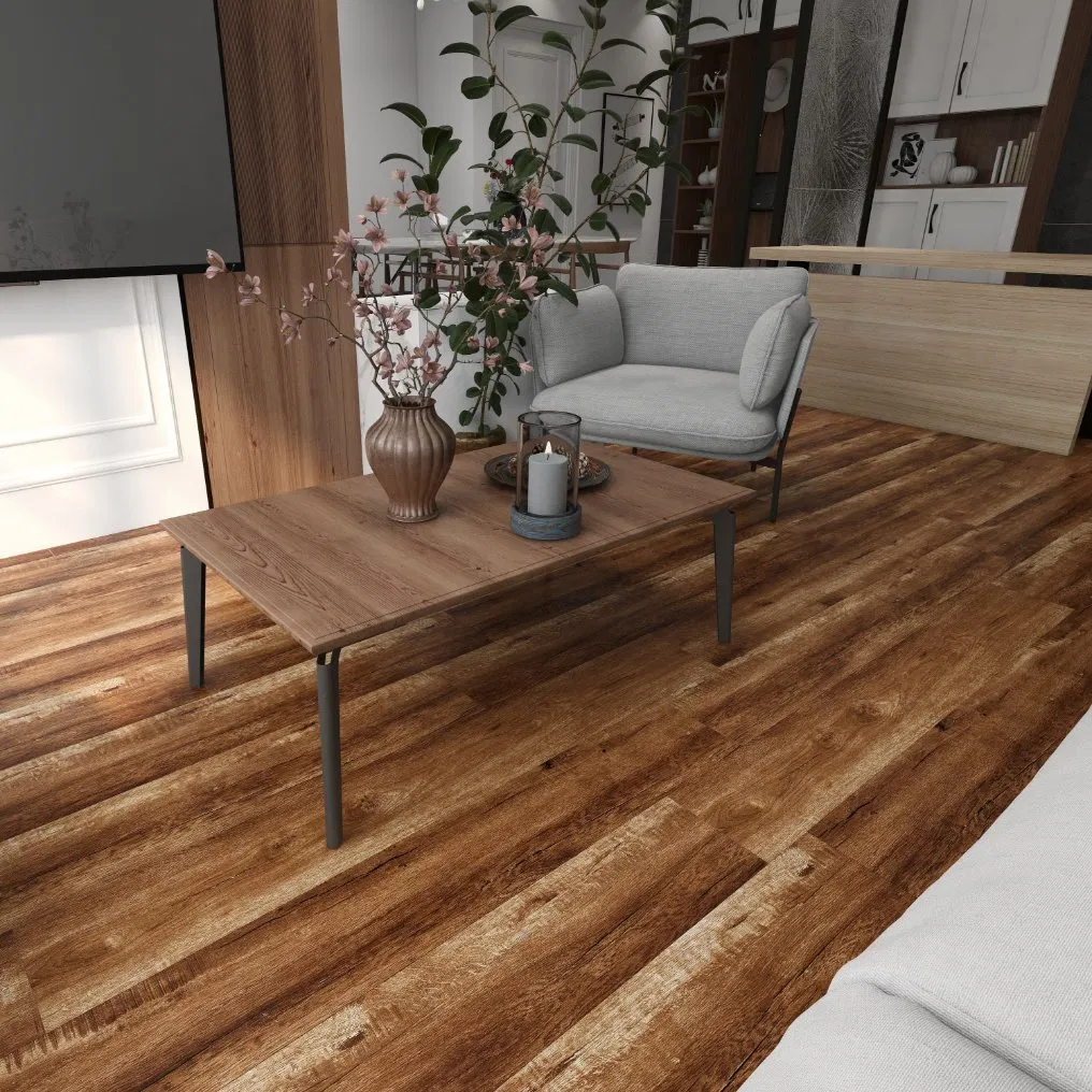 Spc Floor Light Gray Oak Nordic Style Piso Vinyl Spc Flooring Board Tile Panel Plank Simple and Stylish Hot in Portugal Revestimento Brand Exclusive Partnership