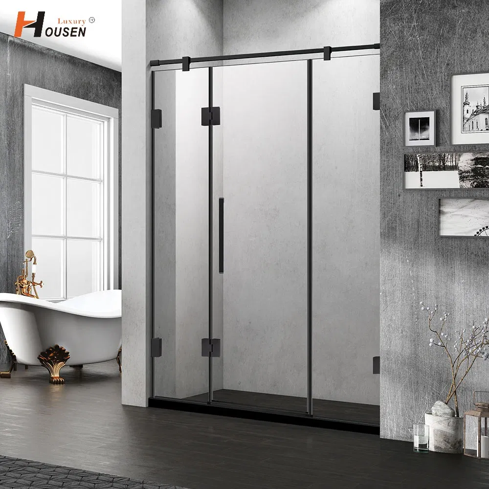 Factory High Quality High End Hinged Frameless Glass Shower Enclosure
