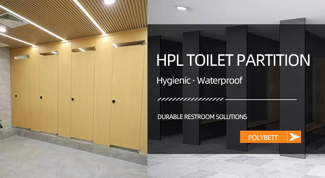 HPL Laminate Floor Braced Toilet Cubicles