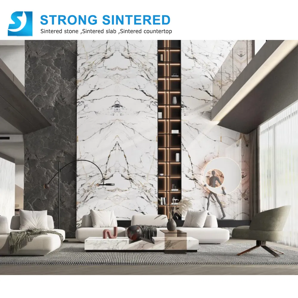 China Supplier Sintered Stone Slabs 3200*1600*12mm for Kitchen Island / Wall /Floor