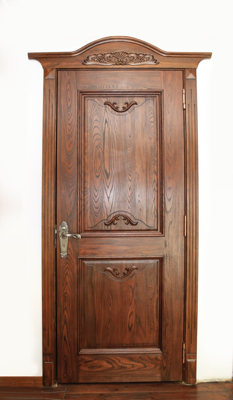Durable Solid Wood Front Door, Kiln-Dried Against Warping &amp; Cracks