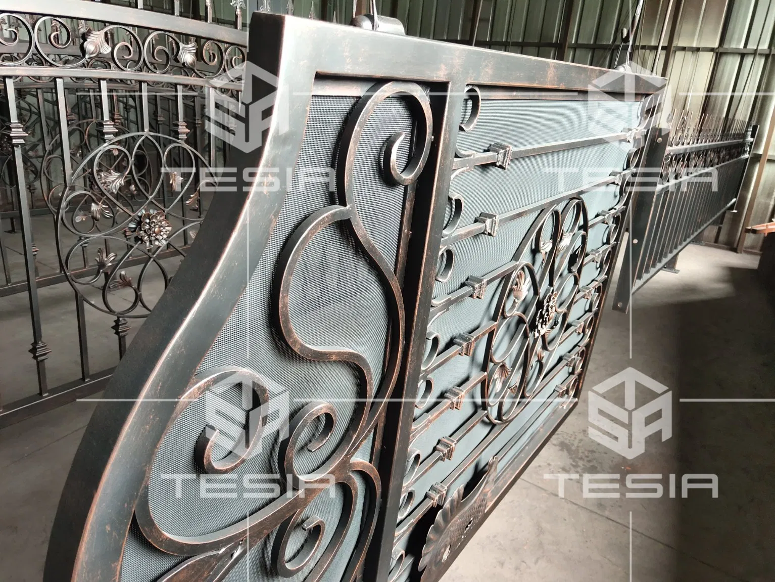 Wrought Iron Fence Metal Railing for Stair Garden Villa
