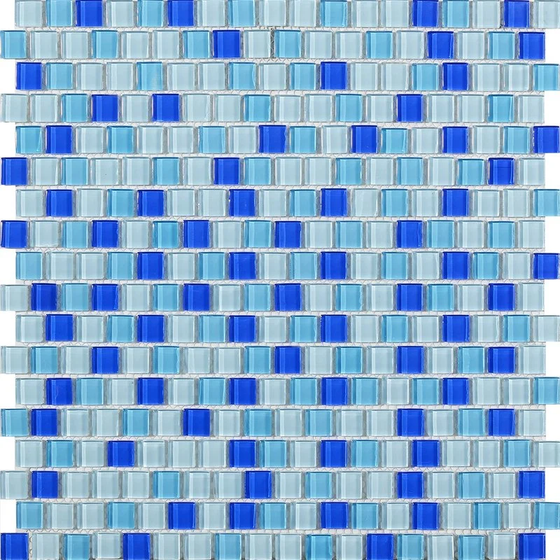 Outdoor Hot Melt Glass Mosaic Manufacturer Cobalt Blue Swimming Pool Tiles