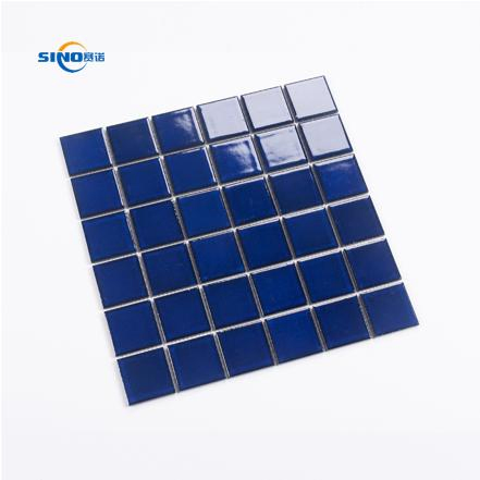 Various Types Swimming Pool Mosaic Hot-Melting Glass Mosaic Porcelain Mosaic Iridescent or Crystal Blue Mosaic Tile