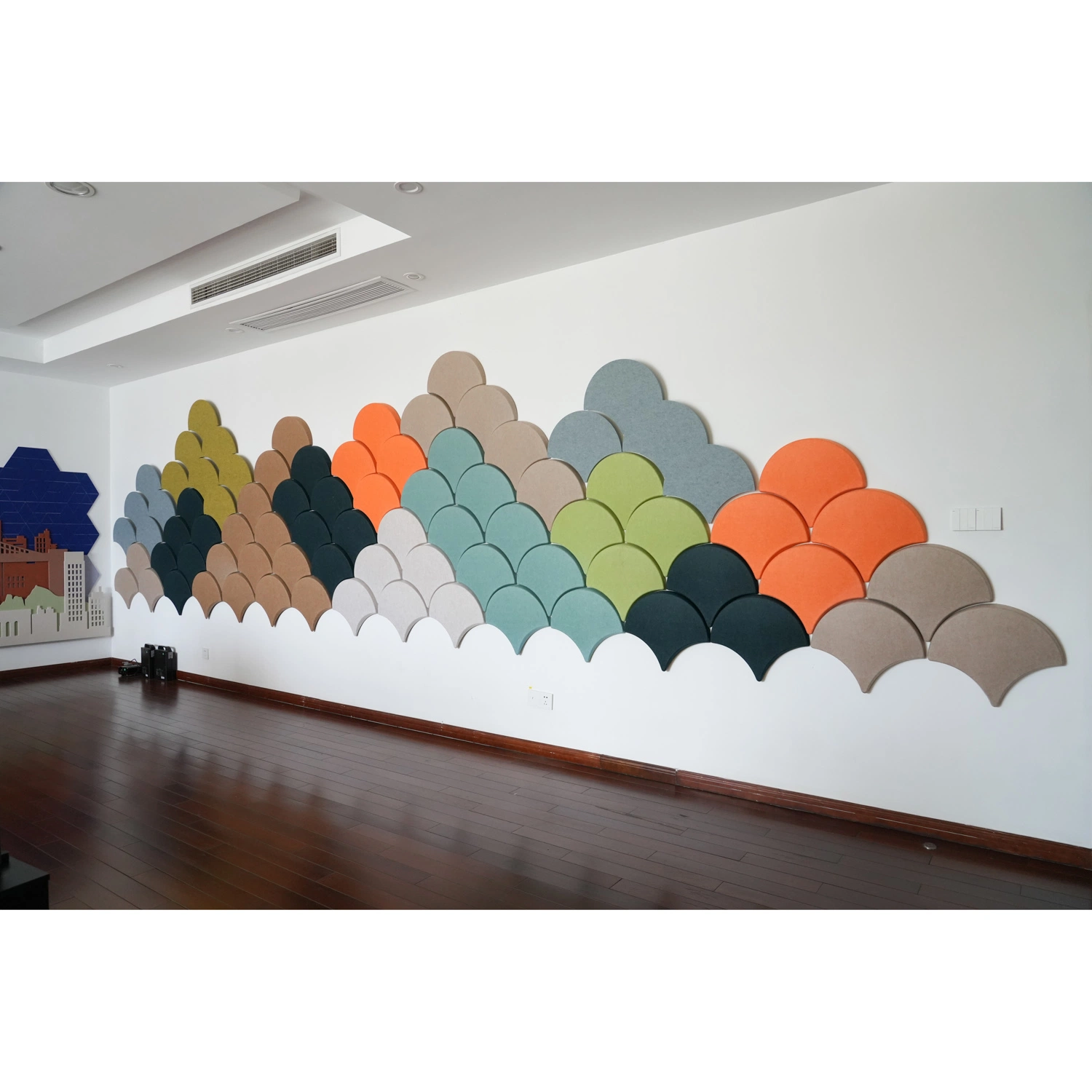 Ginkgo 3D Polyester Fiber Acoustic Wall Covering Panels