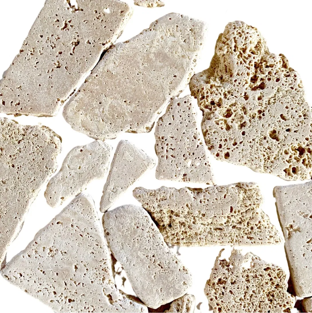 Irregular Travertine Stone Marble Mosaic Floor Tile Mosaic Tiles for Balcony/Outdoor Pool/Background Wall