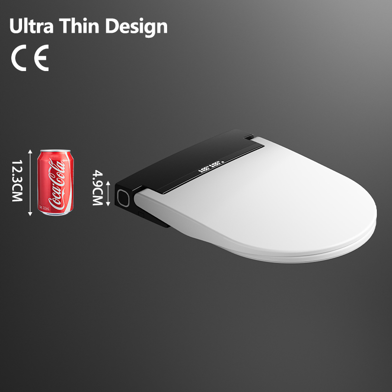 U Shape Intelligent Toilet Lid Slow Close Electric Bidet Heated Cover with Auto Spray Remote Ultra Smart Toilet Seat
