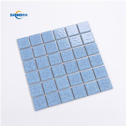 Various Types Swimming Pool Mosaic Hot-Melting Glass Mosaic Porcelain Mosaic Iridescent or Crystal Blue Mosaic Tile