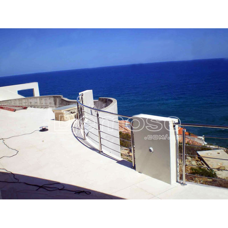 Modern Elegant Outdoor Deck Railings Wrought Iron Balusters Handrails Stainless Steel Fence (DMS-B2211)