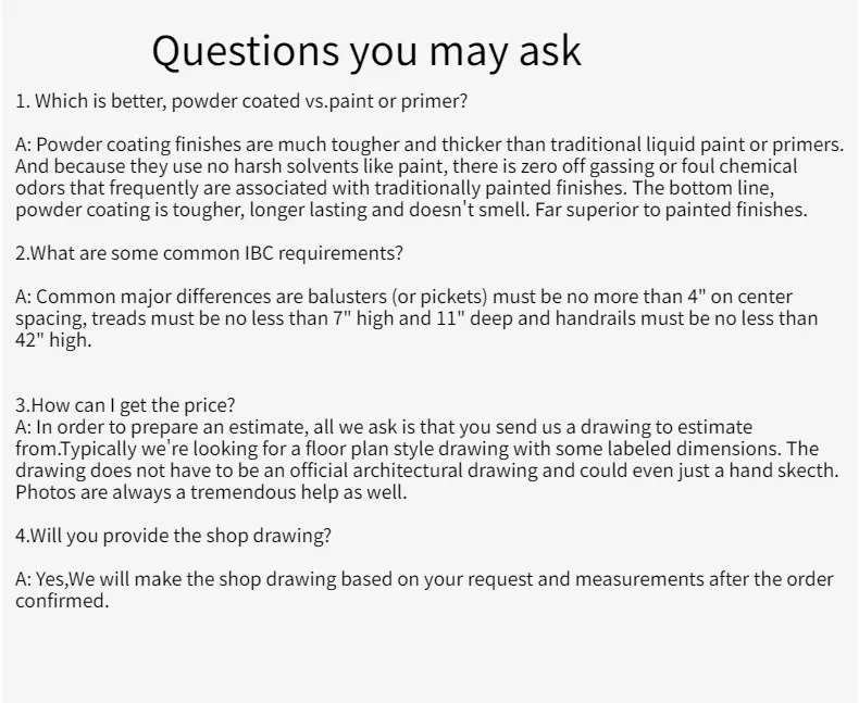 Classic Design Staircase Fence Safety Interior Wrought Iron Stair Railings