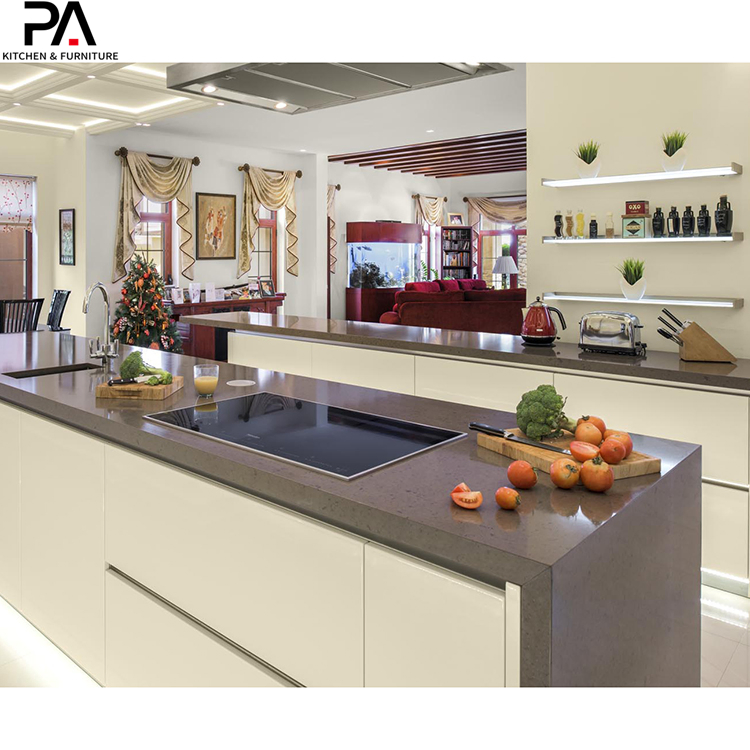 Home Improvement Commercial Warm Yellow Color Kitchen Units