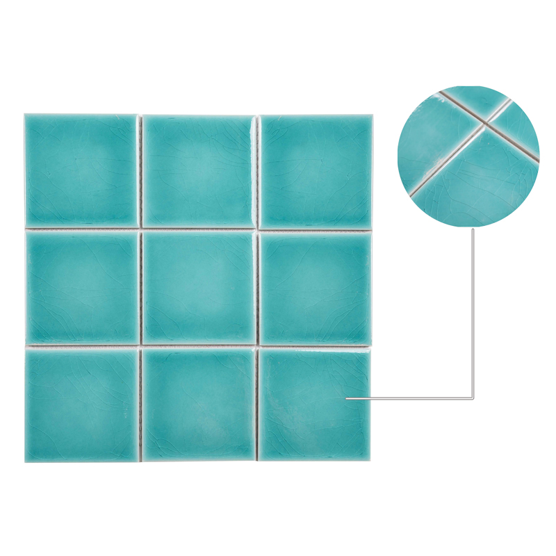 China Hot Sale Blue and Green Glossy Swimming Pool Mosaic Tile for Sale