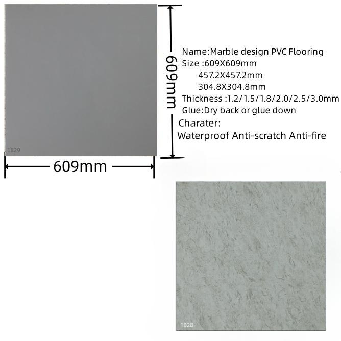 China Self Adhesive Vinyl Flooring Marble Plastic PVC Lvt Flooring Plank
