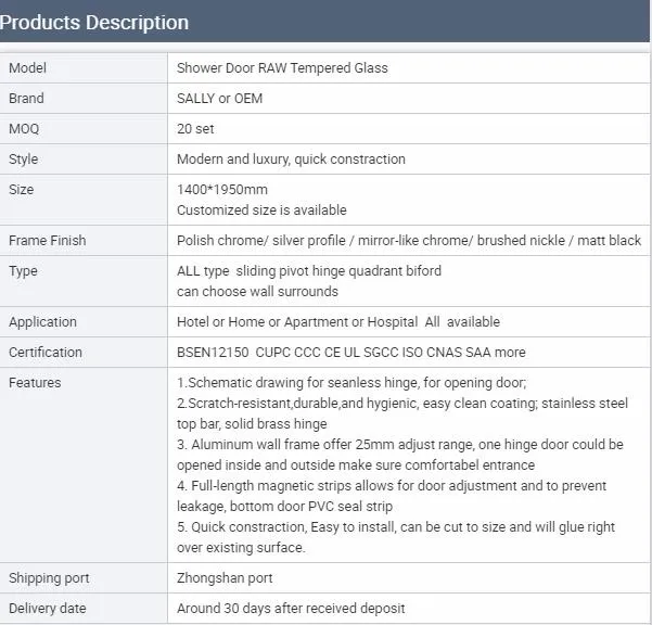 Sliding Shower Door View 2