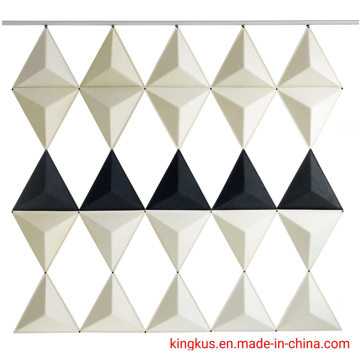 Kuscone 3D Triangle Shape Foam Pet Acoustic Wall Panel