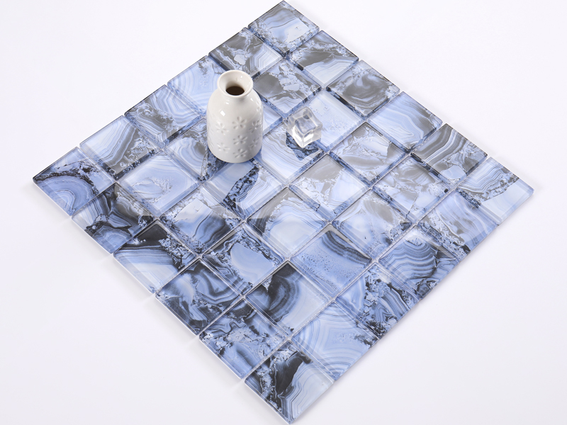 Glass Pool Tile Wholesale Mixed Crystal Glass Mosaic Tile for Swimming Pool Factory Price