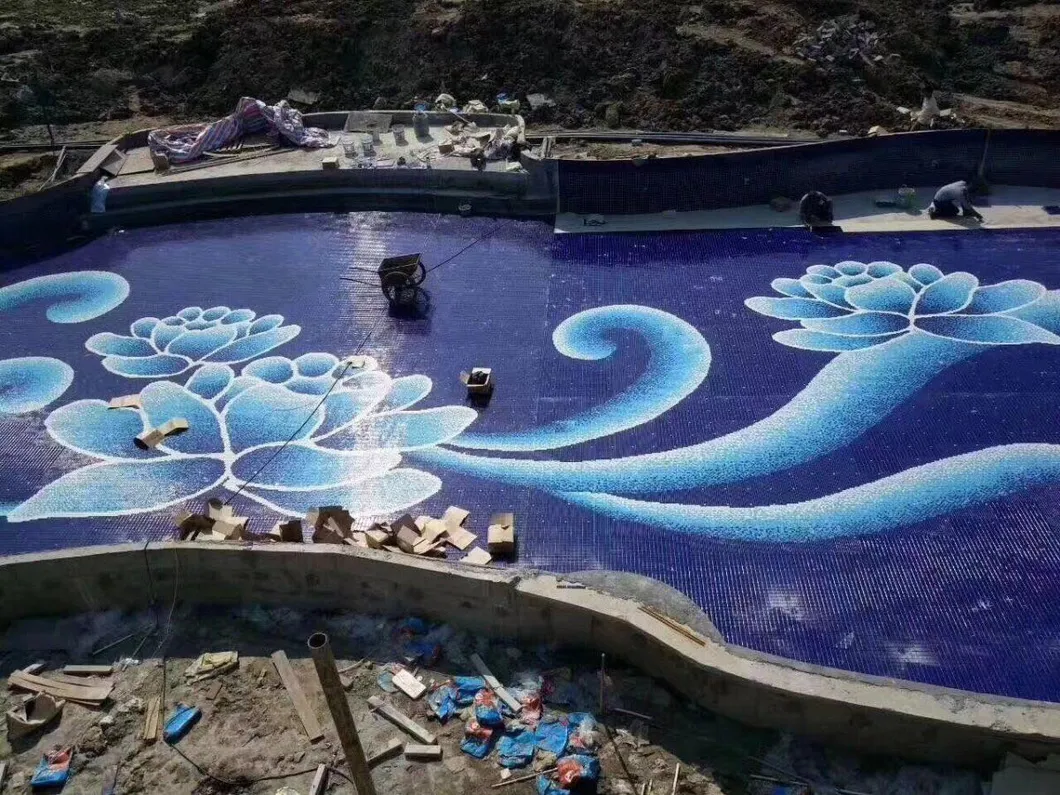 Glass Mosaic Pool Tile Art 4
