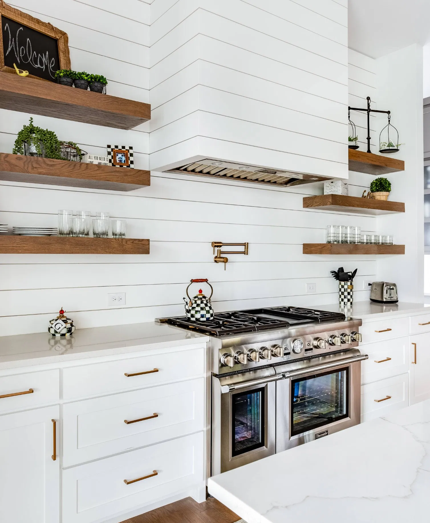 Farmhouse Grey and White Wood Tones Shaker Joinery Cabinets Complete Kitchen Units