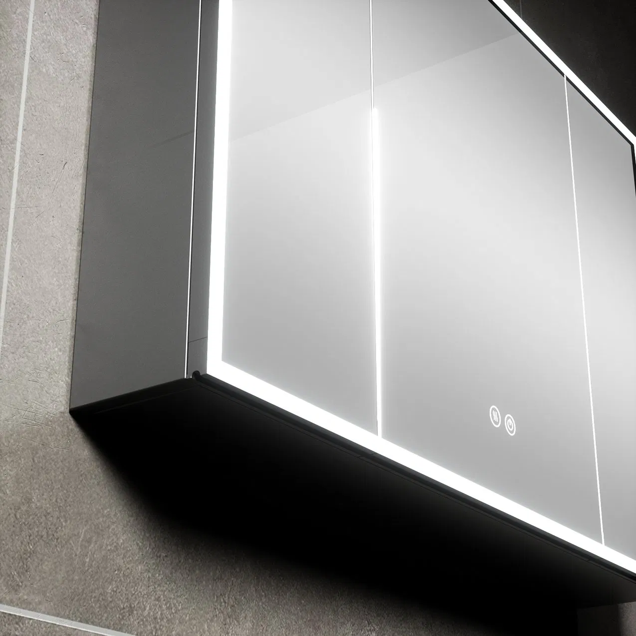 Ss6074 Bathroom Vanity Unit with LED Lighted Mirror Cabinet