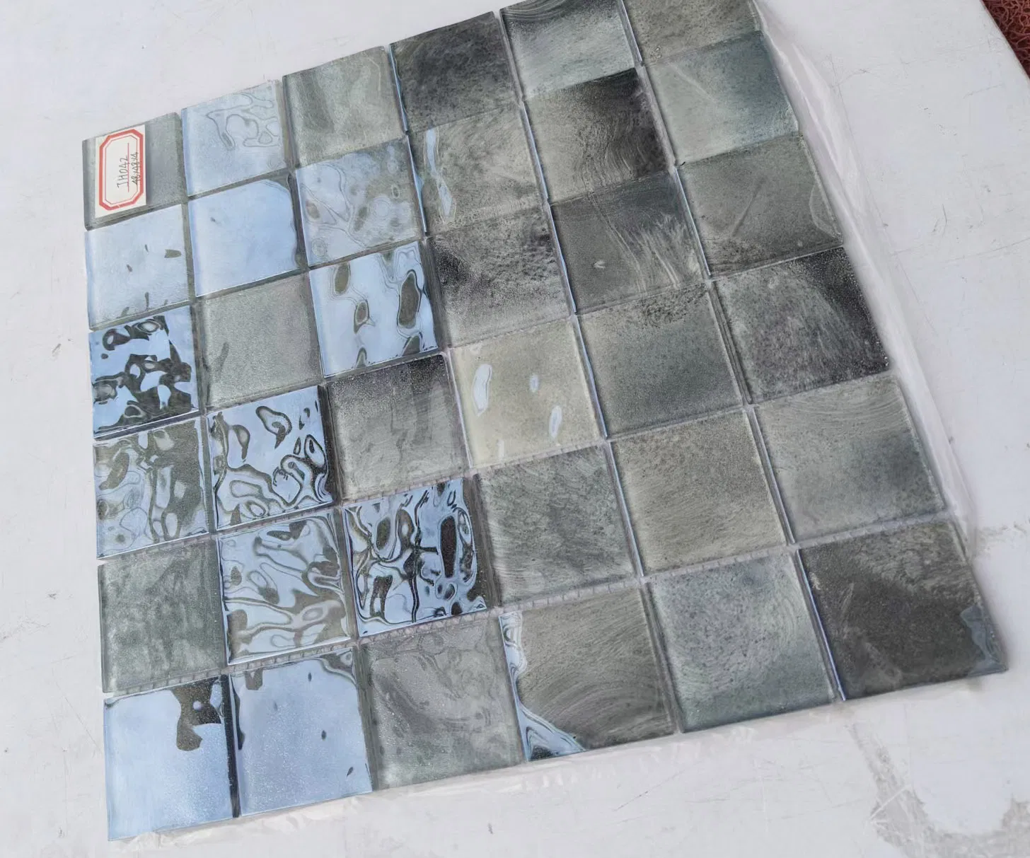 Glass Bathroom Mosaic Pool Glass Grey Tile Outdoor