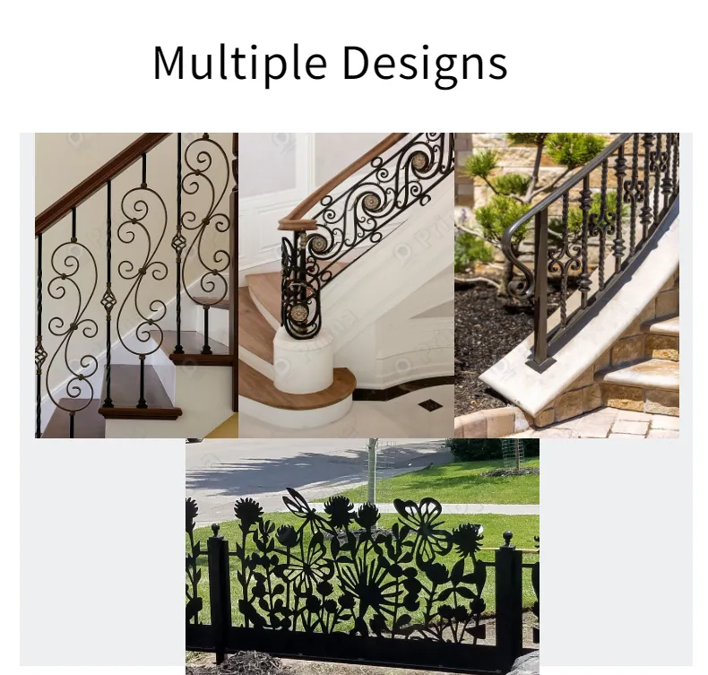 Classic Design Staircase Fence Safety Interior Wrought Iron Stair Railings