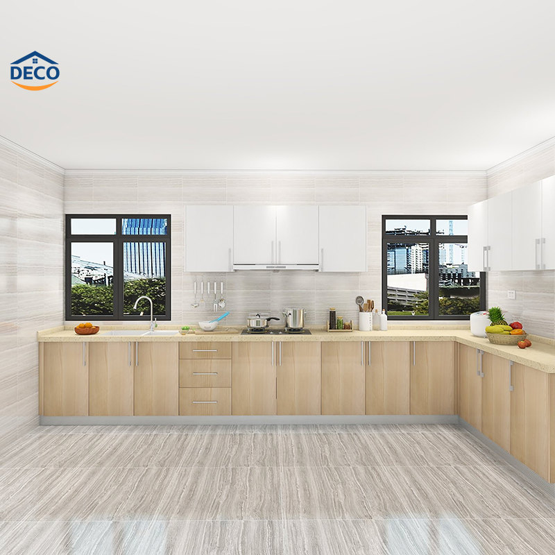 Customized Modern Storage Furniture New Kitchen Cabinets PVC Kitchen Cabinet Pantry Unit