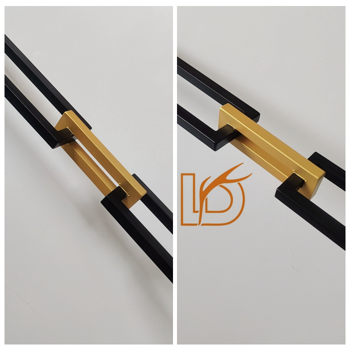 Matte Black Gold Chain Link Hollow or Solid Wrought Iron Baluster Railing