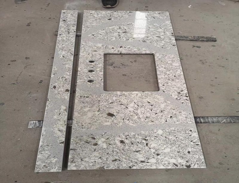 Customized Solid Surface Polished Marble/Quartz/Granite Quartz Kitchen Countertop Vanity Top