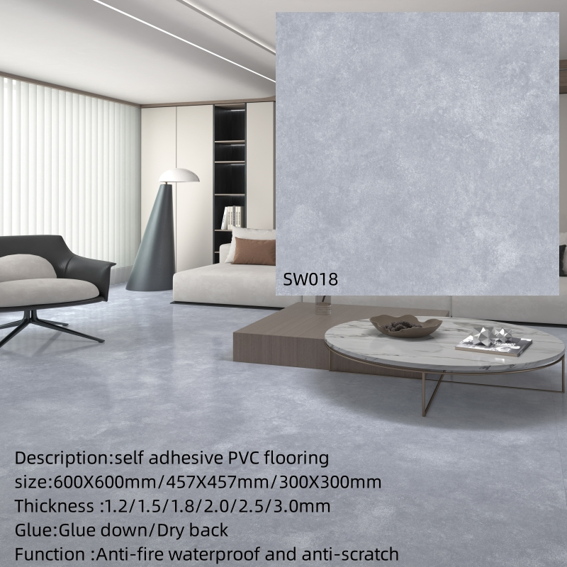 China Self Adhesive Vinyl Flooring Marble Plastic PVC Lvt Flooring Plank